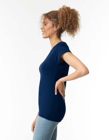 Gildan Softstyle Women`s V-Neck T-Shirt, Royal, M bedrucken, Art.-Nr. 109093004
