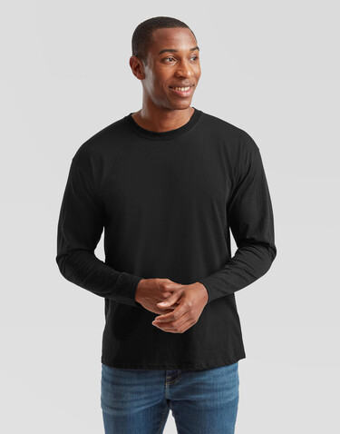 Fruit of the Loom Original Long Sleeve T, White, XL bedrucken, Art.-Nr. 110010004