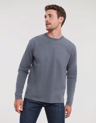 Russell Europe Authentic Classic Long Sleeve T, Black, 4XL bedrucken, Art.-Nr. 113001019