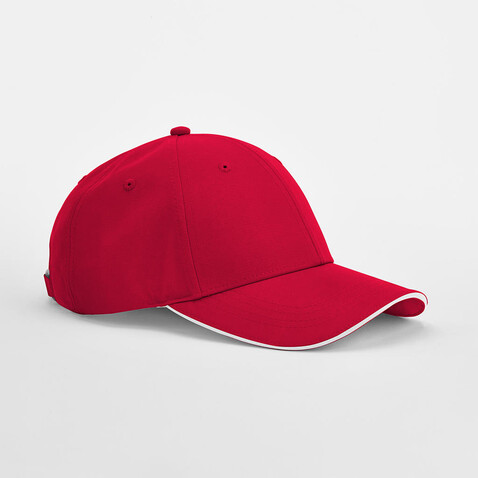 Beechfield Team Sports-Tech Cap, Classic Red/White, One Size bedrucken, Art.-Nr. 114694550