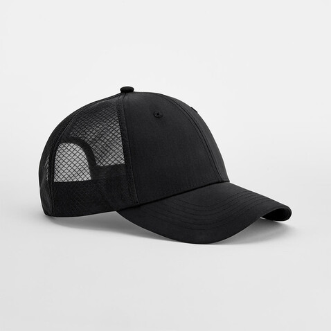 Beechfield Technical Mesh Trucker, Black/Black, One Size bedrucken, Art.-Nr. 117691520