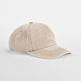 Beechfield Relaxed 5 Panel Vintage Cap, Vintage Stone, One Size bedrucken, Art.-Nr. 119690070