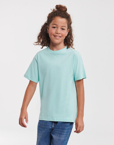 Russell Europe Kids` Pure Organic Tee, Bright Royal, M (116/5-6) bedrucken, Art.-Nr. 121003064