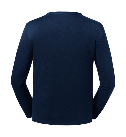 Russell Europe Men`s Pure Organic L/S Tee, White, S bedrucken, Art.-Nr. 122000003