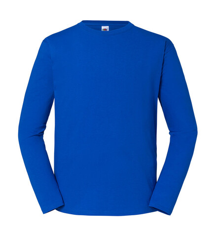 Fruit of the Loom Iconic 195 Ringspun Premium Long Sleeve T, Royal Blue, L bedrucken, Art.-Nr. 125013004