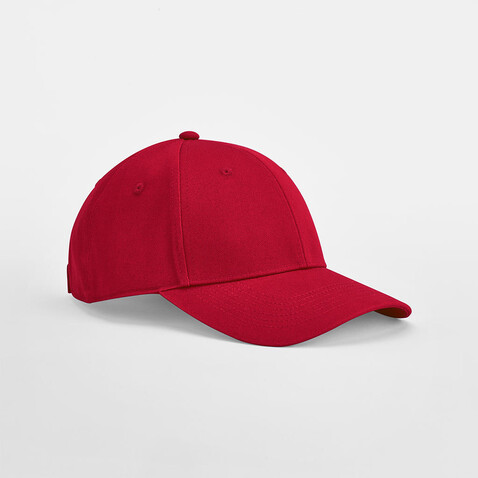 Beechfield EarthAware® Junior Clas. Org. Cotton 6 Panel Cap, Classic Red, One Size bedrucken, Art.-Nr. 129694010