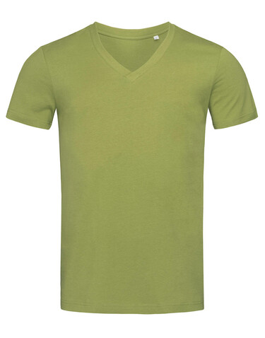 Stedman Organic James V-Neck Men, Earth Green, M bedrucken, Art.-Nr. 167055304