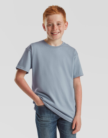 Fruit of the Loom Kids` Iconic 195 T, Black, 128 (7-8) bedrucken, Art.-Nr. 168011015
