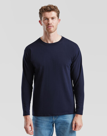 Fruit of the Loom Valueweight LS T, Royal, M bedrucken, Art.-Nr. 170013004