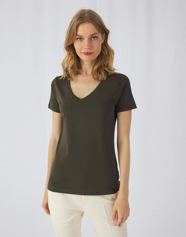 B &amp; C Organic Inspire V T /women, Khaki Green, XL bedrucken, Art.-Nr. 182425266