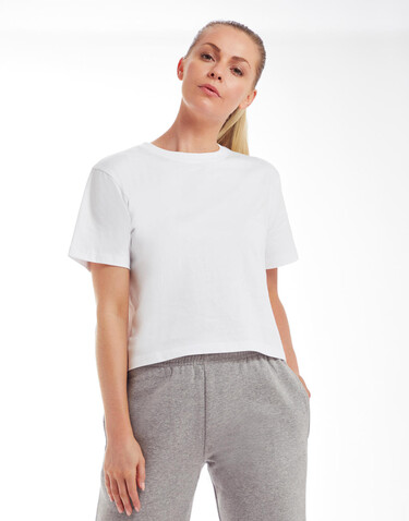 Mantis Women`s Cropped Heavy T, White, M bedrucken, Art.-Nr. 183480004