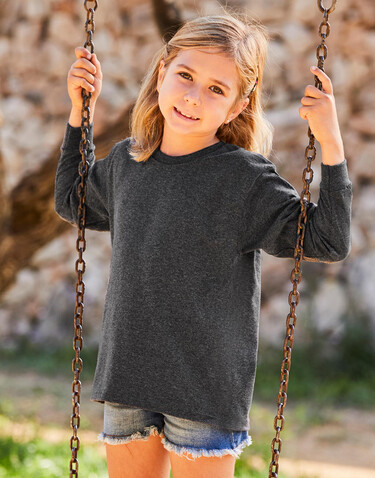 Fruit of the Loom Kids` Valueweight Long Sleeve T, Royal, 128 (7-8) bedrucken, Art.-Nr. 185013005