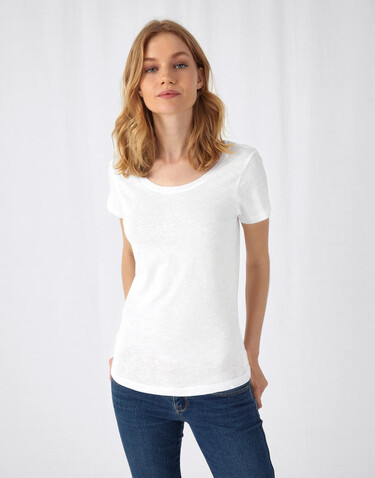 B &amp; C Organic Inspire Slub T /women, Chic Navy, M bedrucken, Art.-Nr. 185422494