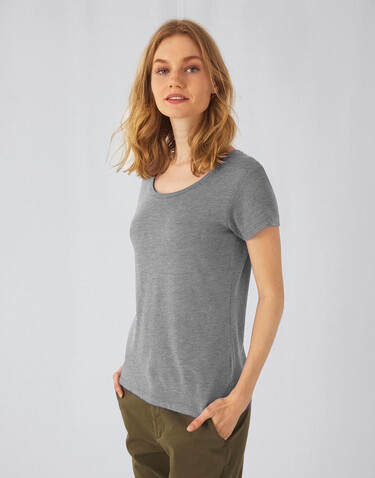 B &amp; C Triblend/women T-Shirt, Heather Dark Grey, M bedrucken, Art.-Nr. 187421104