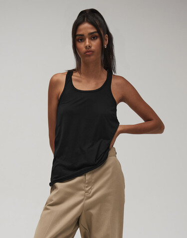 Bella Flowy Racerback Tank Top, Dark Grey Heather, M bedrucken, Art.-Nr. 188061274