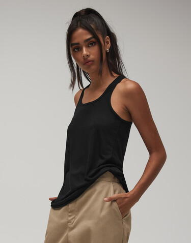 Bella Flowy Racerback Tank Top, Dark Grey Heather, M bedrucken, Art.-Nr. 188061274