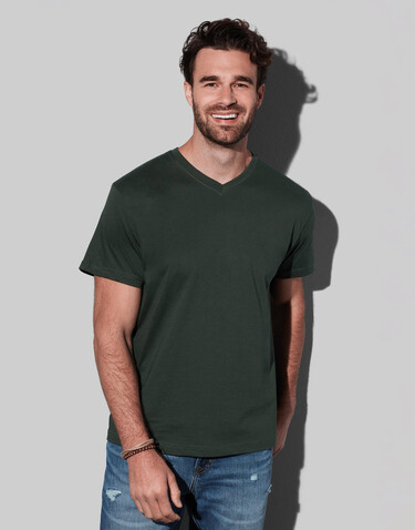 Stedman Classic-T V-Neck, Bottle Green, 2XL bedrucken, Art.-Nr. 194055407