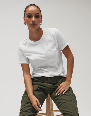 Bella Women`s Relaxed Jersey Short Sleeve Tee, White, L bedrucken, Art.-Nr. 194060005