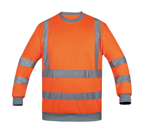 Korntex Hi-Vis Sweatshirt Limerick, Orange, S bedrucken, Art.-Nr. 200134102