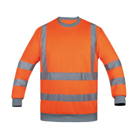 Korntex Hi-Vis Sweatshirt Limerick, Orange, S bedrucken, Art.-Nr. 200134102