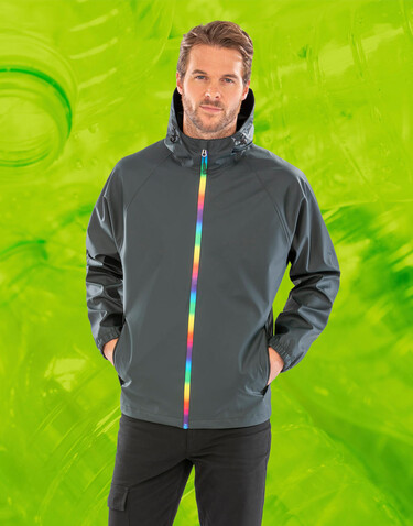 Result Prism PU Waterproof Jacket with Recycled Backing, Black Olive, 3XL bedrucken, Art.-Nr. 211331096
