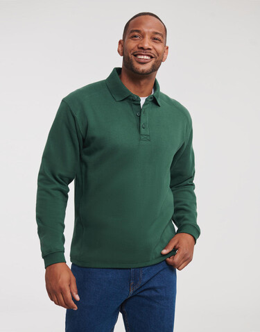 Russell Europe Heavy Duty Collar Sweatshirt, Black, M bedrucken, Art.-Nr. 212001014