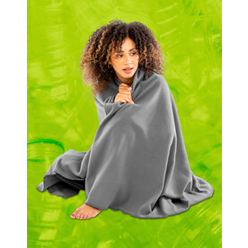 Result Recycled Fleece Blanket, Grey, One Size bedrucken, Art.-Nr. 216331210