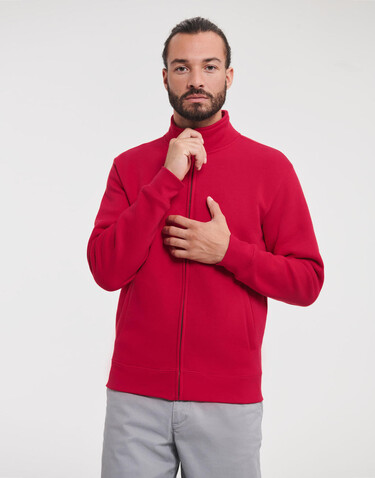 Russell Europe Men`s Authentic Sweat Jacket, Light Oxford, L bedrucken, Art.-Nr. 220007195