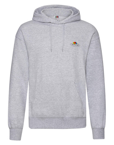 Fruit of the Loom Vintage Hooded Sweat Classic Small Logo Print, Heather Grey, L bedrucken, Art.-Nr. 220011235