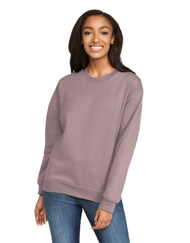 Gildan Softstyle Midweight Fleece Adult Crewneck, Purple, S bedrucken, Art.-Nr. 220093492