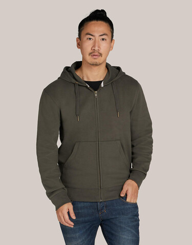 SG Signature Tagless Hooded Full Zip Unisex, Dark Black, 2XS bedrucken, Art.-Nr. 231521040