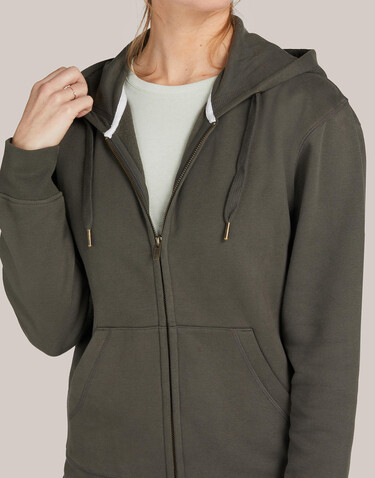 SG Signature Tagless Hooded Full Zip Unisex, Dark Black, 2XS bedrucken, Art.-Nr. 231521040