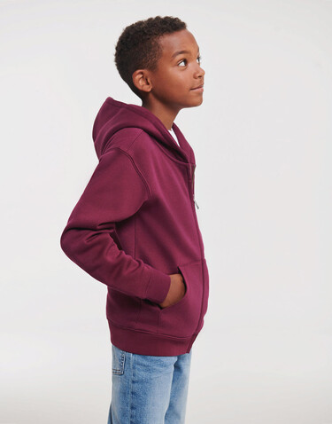 Russell Europe Kids` Authentic Zipped Hood Sweat, Black, S (104/3-4) bedrucken, Art.-Nr. 240001013