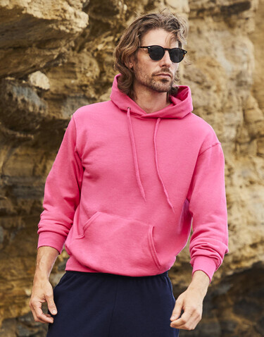 Fruit of the Loom Classic Hooded Sweat, Dark Heather Grey, M bedrucken, Art.-Nr. 276011264