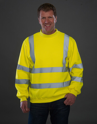 Yoko Fluo Sweatshirt, Fluo Yellow, 3XL bedrucken, Art.-Nr. 277776056