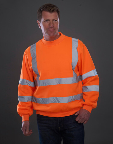 Yoko Fluo Sweatshirt, Fluo Yellow, 3XL bedrucken, Art.-Nr. 277776056
