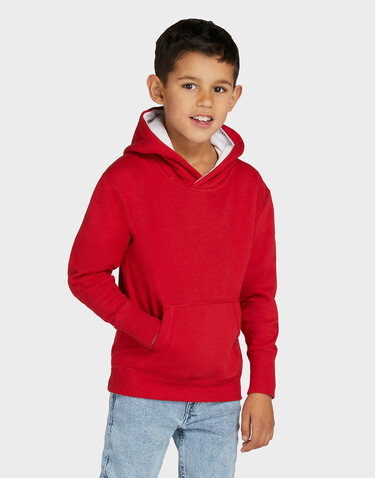 SG Contrast Hooded Sweatshirt Kids, Navy/Light Oxford, 104 (3-4/S) bedrucken, Art.-Nr. 280522663