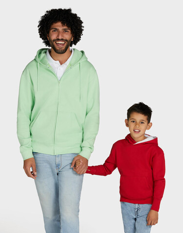 SG Contrast Hooded Sweatshirt Kids, Navy/Light Oxford, 104 (3-4/S) bedrucken, Art.-Nr. 280522663