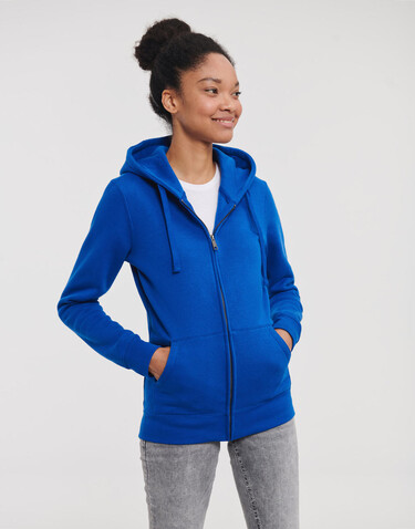 Russell Europe Ladies` Authentic Zipped Hood, Burgundy, M bedrucken, Art.-Nr. 283004484