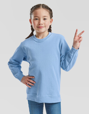 Fruit of the Loom Kids` Classic Set-In Sweat, White, 104 (3-4) bedrucken, Art.-Nr. 287010003