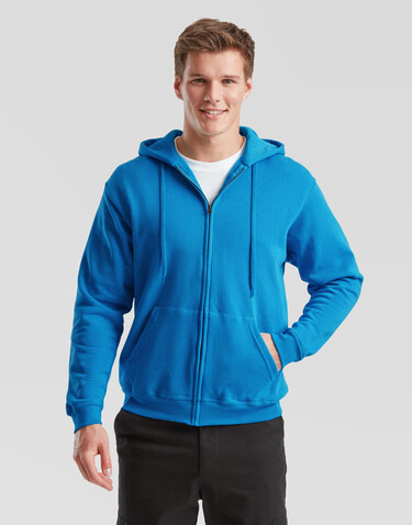 Fruit of the Loom Classic Hooded Sweat Jacket, Black, L bedrucken, Art.-Nr. 294011015