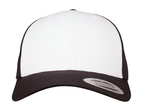 Yupoong Retro Trucker Colored Front, Black/White/Black, One Size bedrucken, Art.-Nr. 303731800