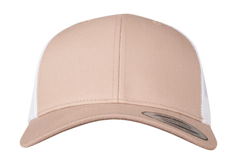 Yupoong Retro Trucker 2-Tone, Khaki/White, One Size bedrucken, Art.-Nr. 307735580