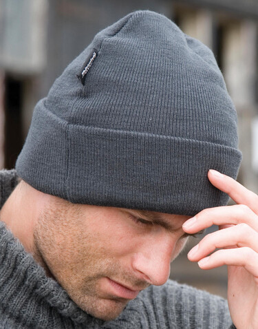 Result Caps Heavyweight Thinsulate™ Woolly Ski Hat, Black, One Size bedrucken, Art.-Nr. 333341010