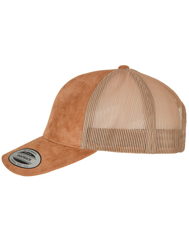 Flexfit Suede Leather Trucker Cap, Black, One Size bedrucken, Art.-Nr. 340681010