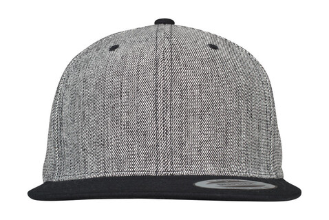 Flexfit Melange Solid Snapback, Black Melange/Black, One Size bedrucken, Art.-Nr. 355681750