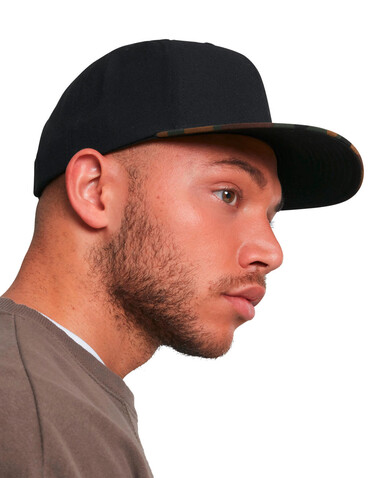 Flexfit Classic Snapback 2-Tone Camo, Black/Green Camo, One Size bedrucken, Art.-Nr. 356681760
