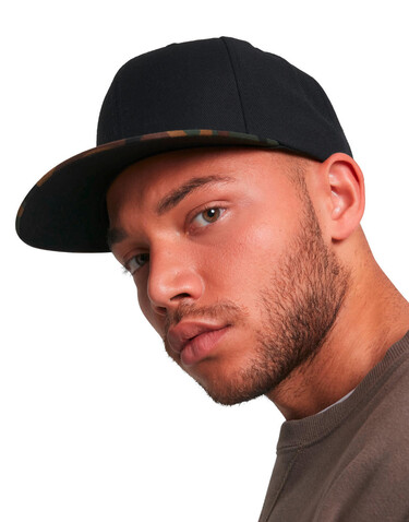 Flexfit Classic Snapback 2-Tone Camo, Black/Green Camo, One Size bedrucken, Art.-Nr. 356681760