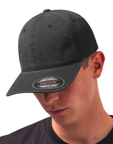 Flexfit Flexfit Garment Washed Cotton Dad Hat, Black, S/M bedrucken, Art.-Nr. 365681011