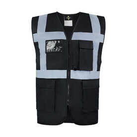 Korntex Executive Safety Vest Hamburg, Black, S bedrucken, Art.-Nr. 403131012